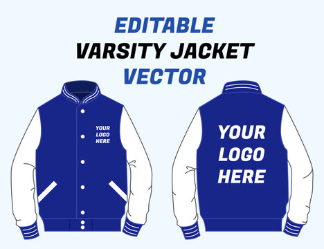 Blue University Jacket Varsity Jacket | 棒球外套 과잠 スタジャン 棒球服