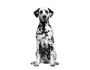  Sitting Dalmatian Dog Isolated for Design Use