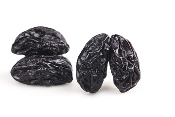 Large Xinjiang Dried Prunes Air-Dried Stone Fruit on White Background