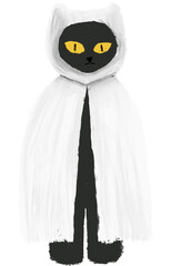 halloween, ghost, pumpkin, cute halloween, cute cat, cat, halloween cat, witch, dark, religion, costume, isolated, decoration, scary, october, lantern, holiday, orange, fall, evil, cartoon, spooky, j 