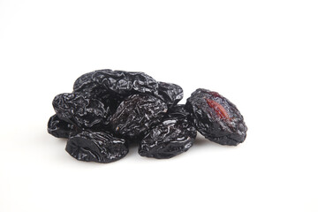 Dried Xinjiang Prunes on White Background - Air Dried Candied Fruits