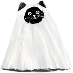 halloween, ghost, pumpkin, cute halloween, cute cat, cat, halloween cat, witch, dark, religion, costume, isolated, decoration, scary, october, lantern, holiday, orange, fall, evil, cartoon, spooky, j 