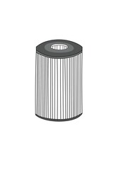 Oil filter element on white background. Car Oil or fuel filters isolated on white