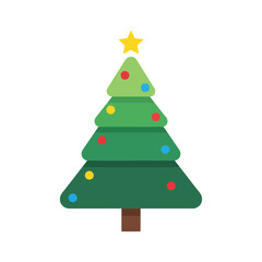 christmas tree vector illustration
