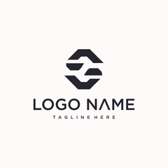 Modern logo design featuring a geometric shape with the company name and tagline.