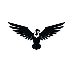 Fototapeta premium Majestic soaring vulture silhouette with outstretched wings, symbol of resilience and freedom