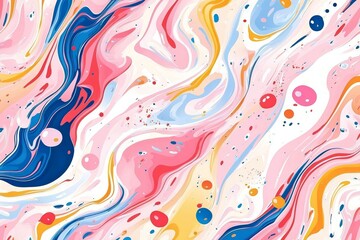 Fototapeta premium Mesmerizing patterns created through beautiful abstract fluid art techniques.