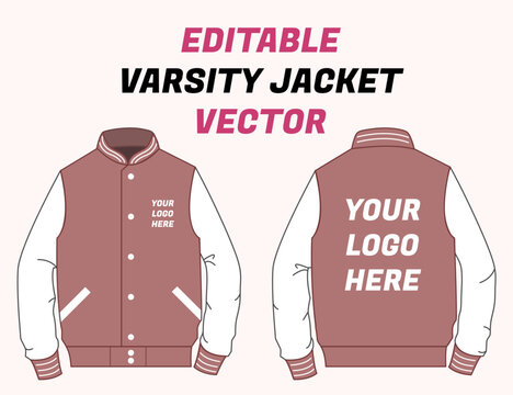 Pink University Jacket Varsity Jacket | 棒球外套 과잠 スタジャン 棒球服