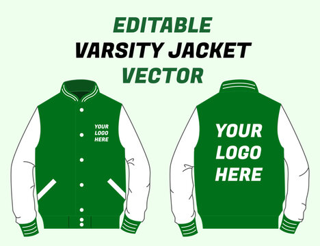 Green University Jacket Varsity Jacket | 棒球外套 과잠 スタジャン 棒球服