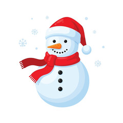 snowman with red hat