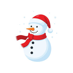 snowman on a white background