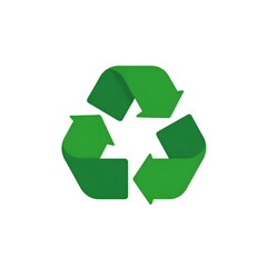 Fototapeta premium A modern green recycling symbol representing sustainability and eco-friendly practices for a better future.