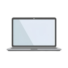 A sleek and modern laptop with a blank screen, perfect for presentations or digital projects in a minimalist style.
