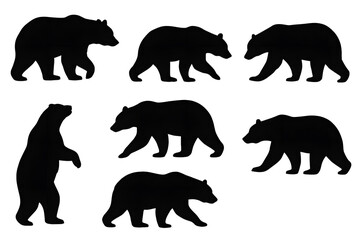 set of silhouettes of animals