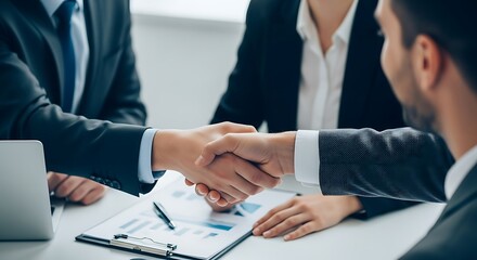 Fototapeta premium Business Deal Handshake Meeting.