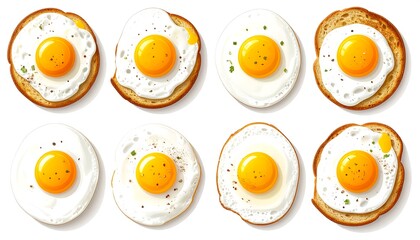 Fried eggs on toast