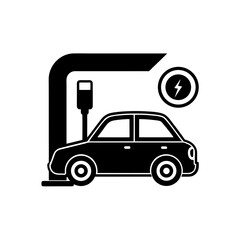 electric car charging station icon 