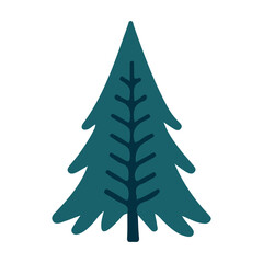 Green fir tree vector illustration of a festive Christmas holiday celebration