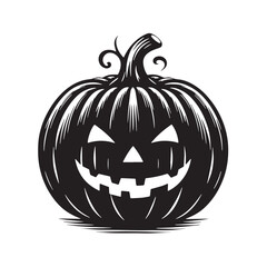 Black Ghost Flying Silhouette Vector Illustration design, Solid White Background