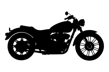 Fototapeta premium Motorcycle silhouette vector art on transparent background