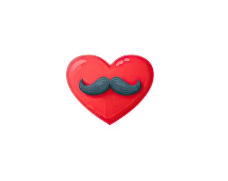 Heart with Mustache