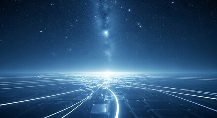 Futuristic Network Connection.