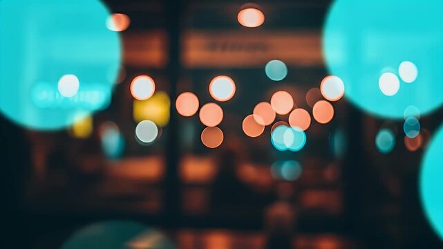 City Lights Blurred Bokeh Night Photography.