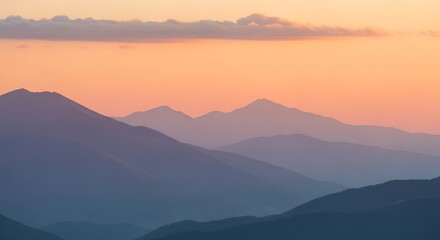 Sunrise Mountain Range View.