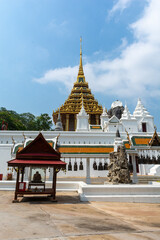 "Wat Phra Phutthabat" Temple of the Buddha's Footprin at Saraburi, Thailand. Thai style temple.