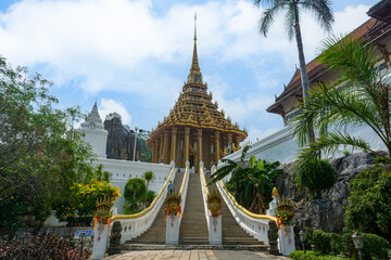 "Wat Phra Phutthabat" Temple of the Buddha's Footprin at Saraburi, Thailand. Thai style temple.