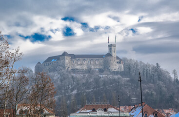 Landscape view on the Ljubljana Castle