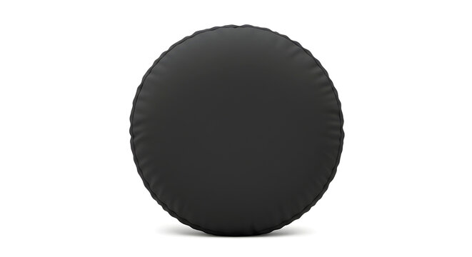 Black Round Cushion Pillow &ndash; Bantal Duduk Bulat Hitam