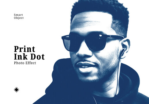 Print Ink Dot Photo Effect