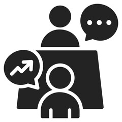 Consulting  Icon Solid Style Vector Illustration 