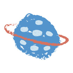 Pencil Chalk Doodle Cartoon Planet
