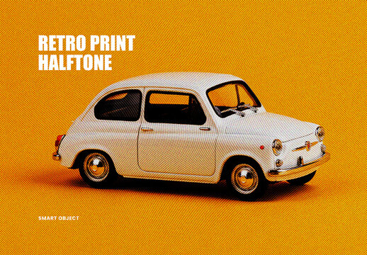 Retro Print Halftone Photo Effect