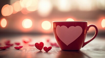 Romantic Red Mug Valentines Day.