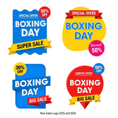 Promotional graphics for Boxing Day sales, featuring special offers and discounts.