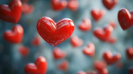 Falling Hearts A Romantic Background.