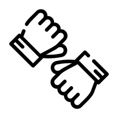 gym gloves Line Icon