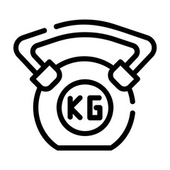kettlebell Line Icon