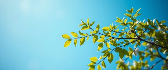 a tree branch adorned with green leaves 