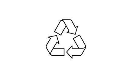 Obraz premium Universal symbol for recycling and sustainability, representing environmental awareness and conservation.