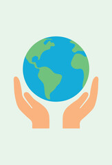 hand holding earth