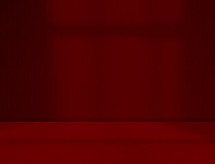 Background red wall dark table studio room empty bar podium shadow abstract floor cement mockup overlay leaf backdrop minimal product cosmetic presentation, loft happy new year, gradient pastel.