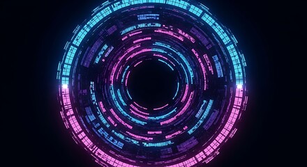 Abstract Futuristic Circular Design.