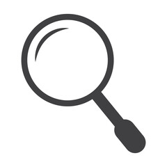 Magnifying glass icon, loupe icon.