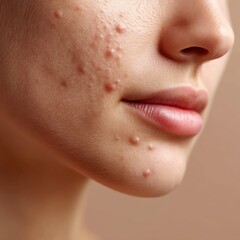 dermatology acne concept with dermatology, health, pore