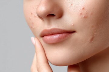 Obraz premium dermatology acne concept with hygiene, immunity, care