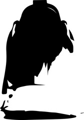 Dynamic silhouette of a person in motion, conveying energy and determination for modern design projects